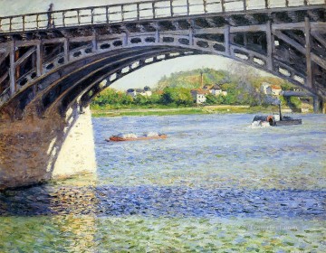 Gustave Caillebotte Painting - El puente Argenteuil y el Sena Gustave Caillebotte